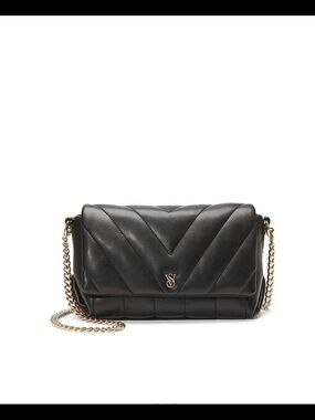 Victoria's Secret Black Quilted Leather Bag